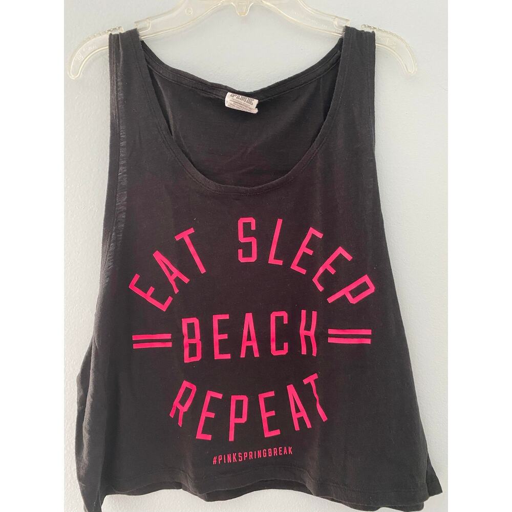 Womens PINK Beach Tank Top Size Medium Pre Owned